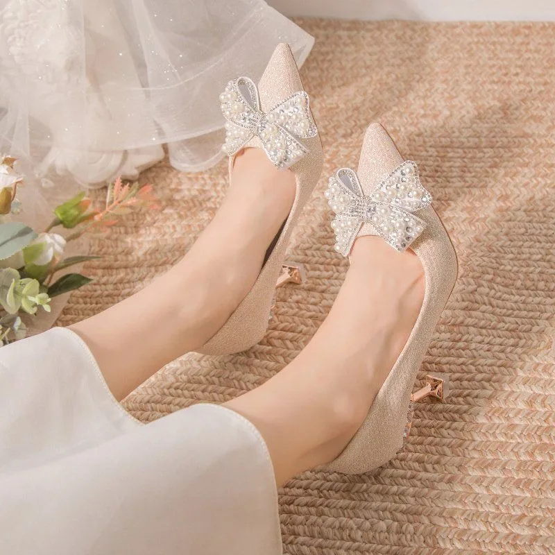 Women Shoes Quick Delivery - خنجر أشار تو مضخات الزفاف العروس