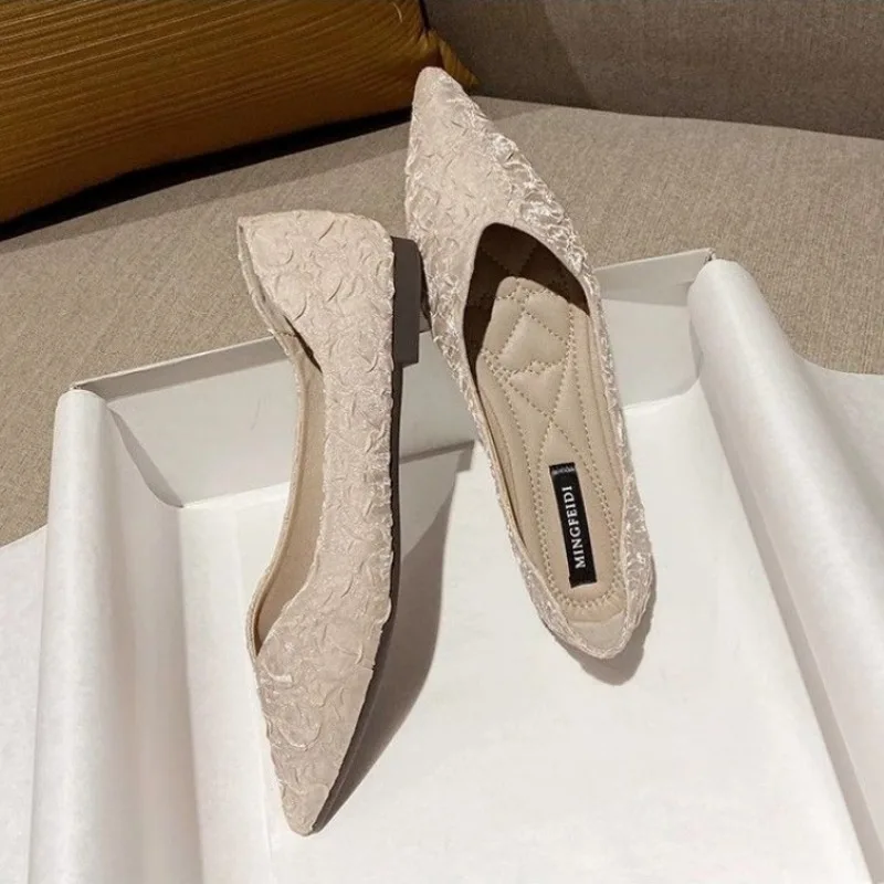 Women Shoes Quick Delivery - خف نسائي مدبب مسطح ، حذاء