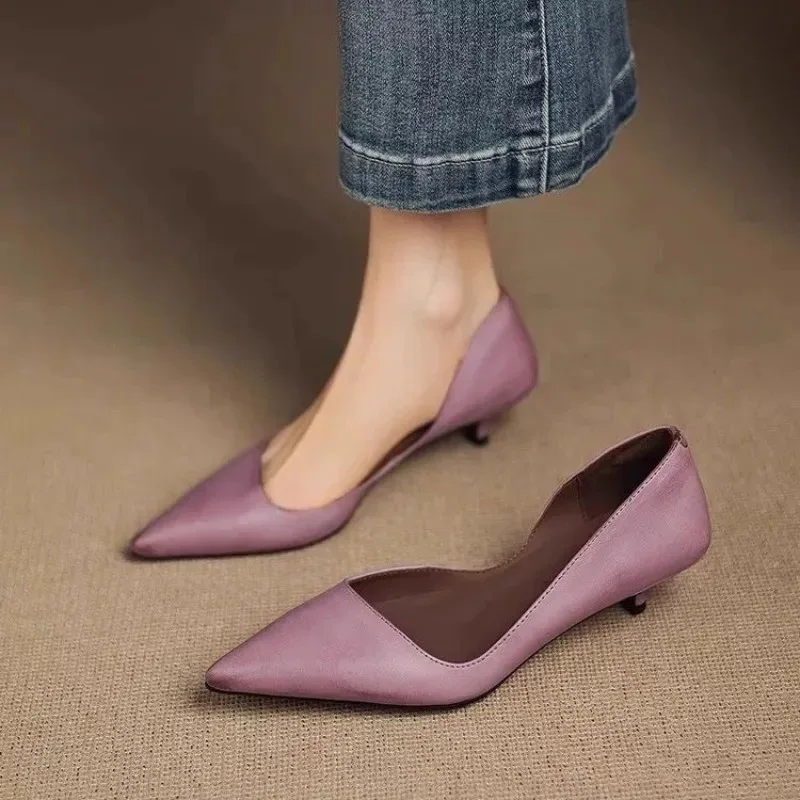 Women Shoes With Heels - حذاء نسائي بكعب ستيليتو بمقدمة مدببة،