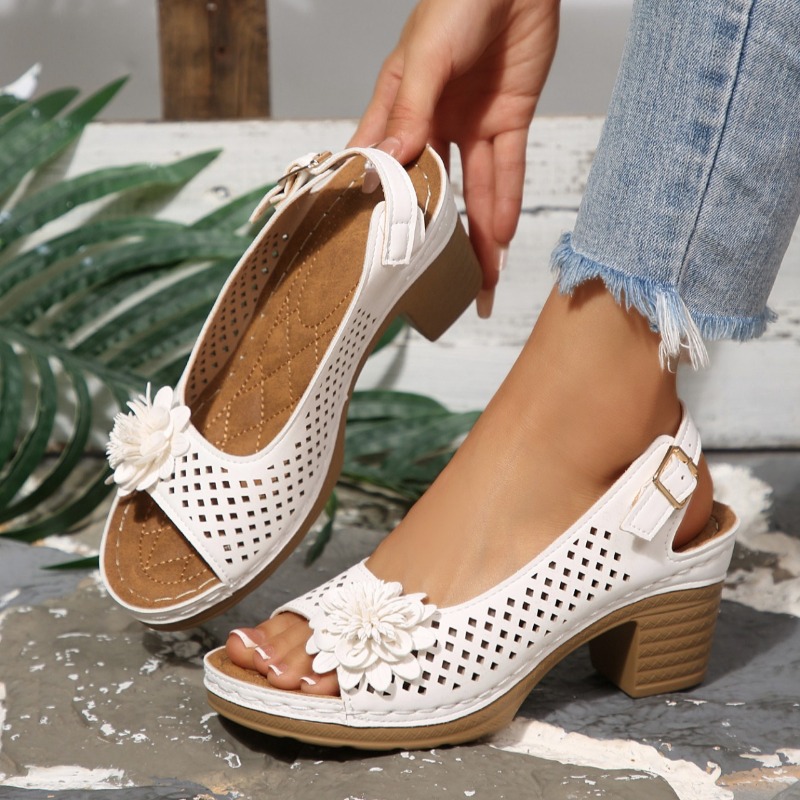 صنادل نسائية بكعب سميك صيف 202 - مراجعة Women'S Shoes Veja وسعره