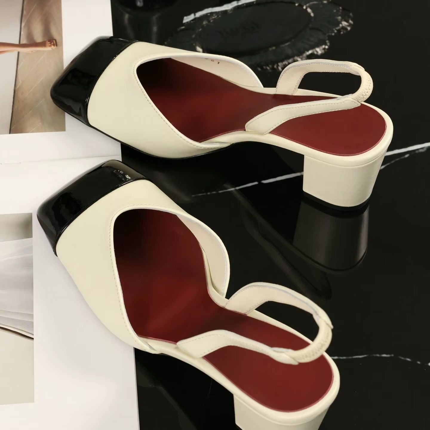 أحذية نسائية بكعب عالٍ مفتوحة  - مراجعة Women Shoes Black وسعره