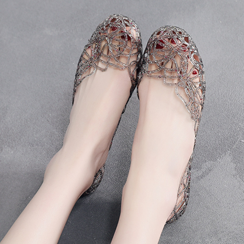 صنادل نسائية صيفية مسطحة، أحذي - مراجعة Jelly Sandal Women وسعره