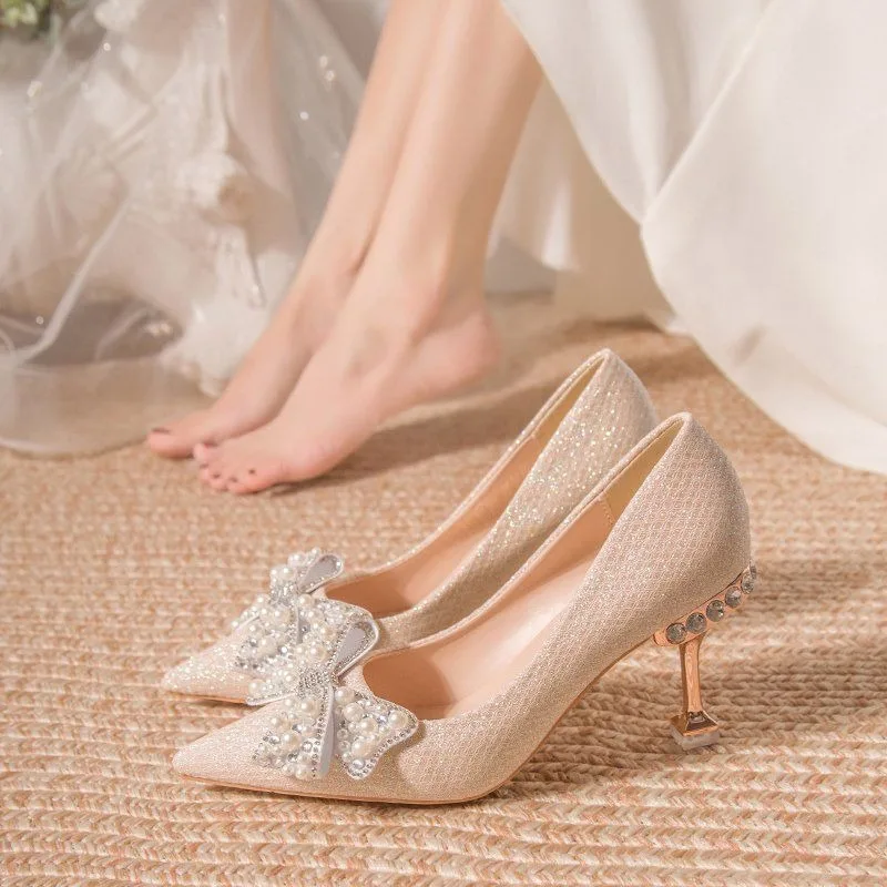 خنجر أشار تو مضخات الزفاف العر - مراجعة Women Shoes Quick Delivery وسعره