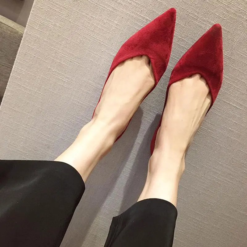 كعب منخفض مدبب للنساء ، أحذية  - مراجعة Women Shoes Quick Delivery وسعره