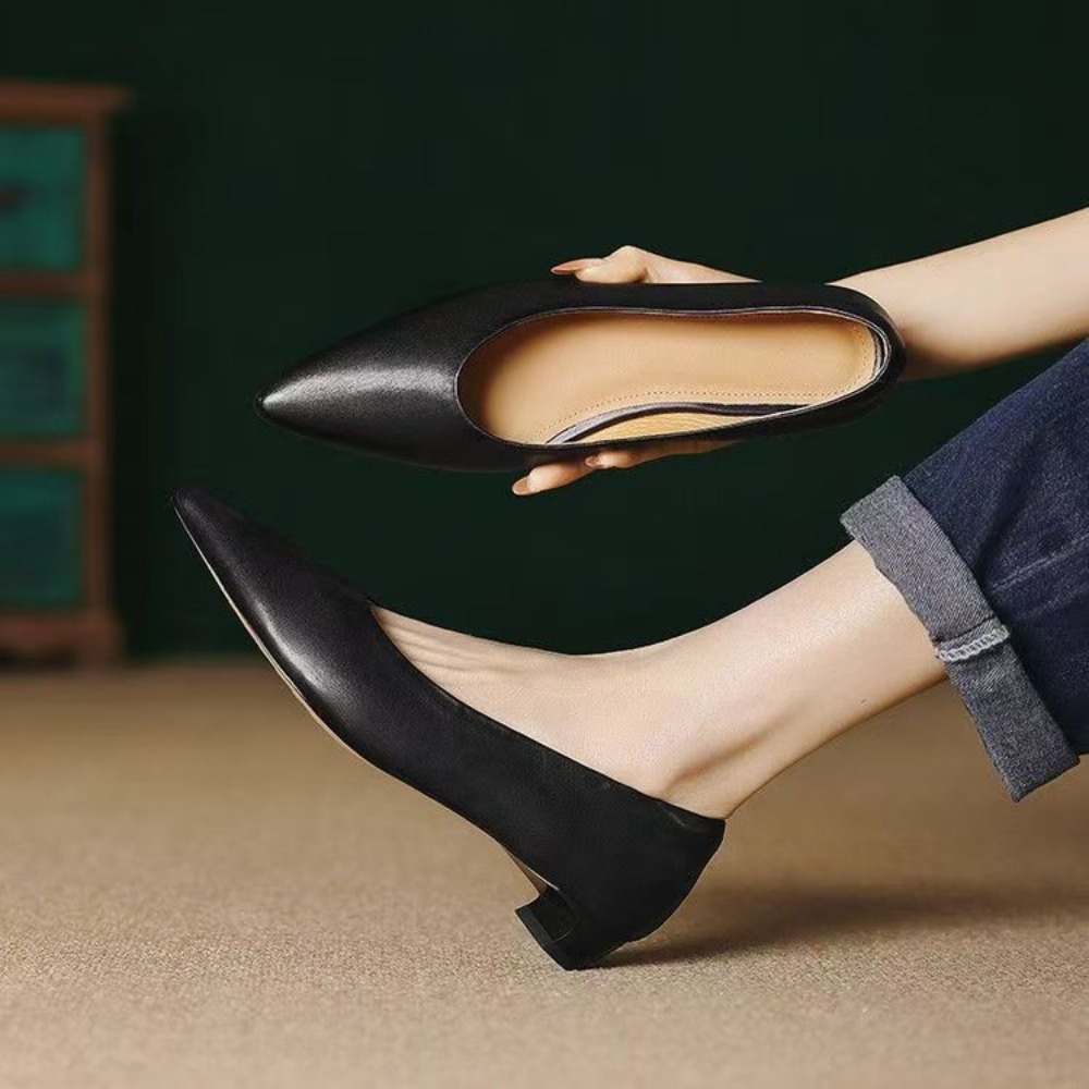 ​ ​ وصل حديثًا حذاء نسائي بكعب - مراجعة Women Shoes Black وسعره