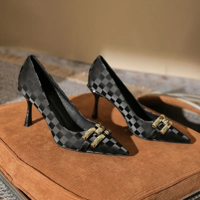 مكتب بكعب متوسط حذاء أسود للنس - مراجعة Women Shoes Quick Delivery وسعره