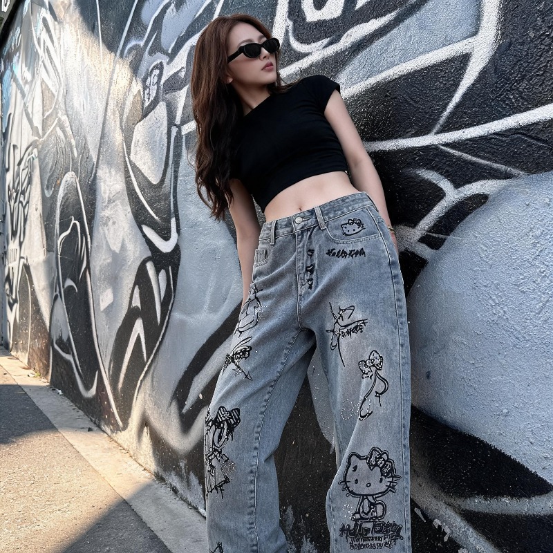 جينز نسائي كاجوال بتصميم كرتون - مراجعة Women Shoes Xxl وسعره