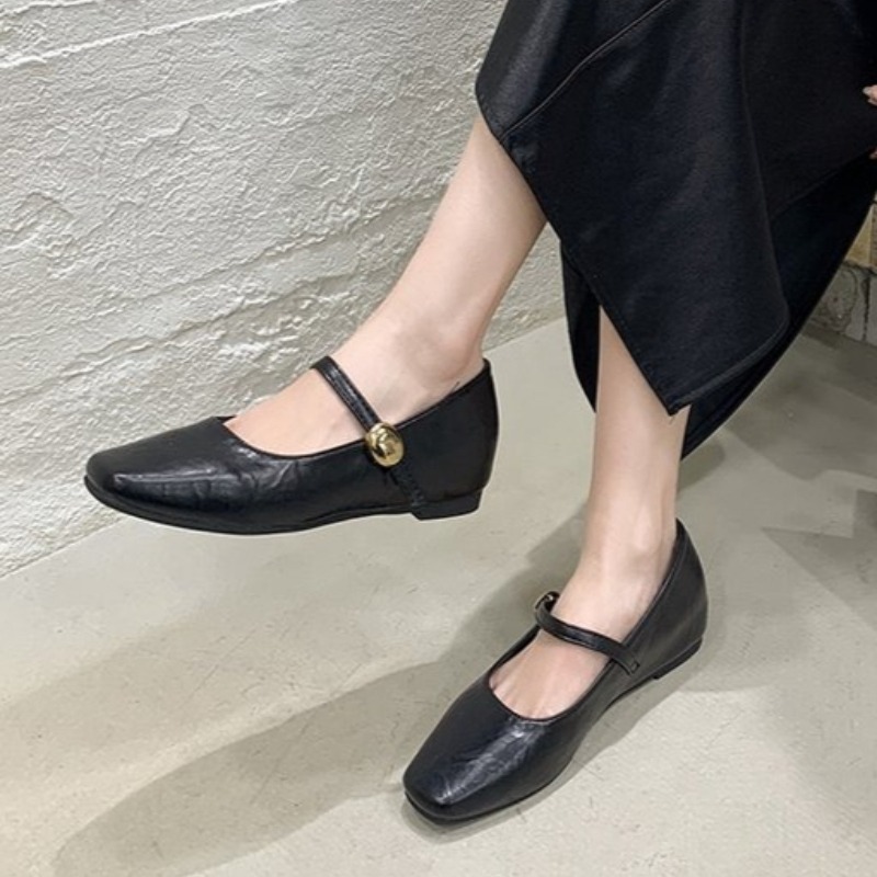 أحذية نسائية مسطحة من الجلد فا - مراجعة Women Shoes Black وسعره