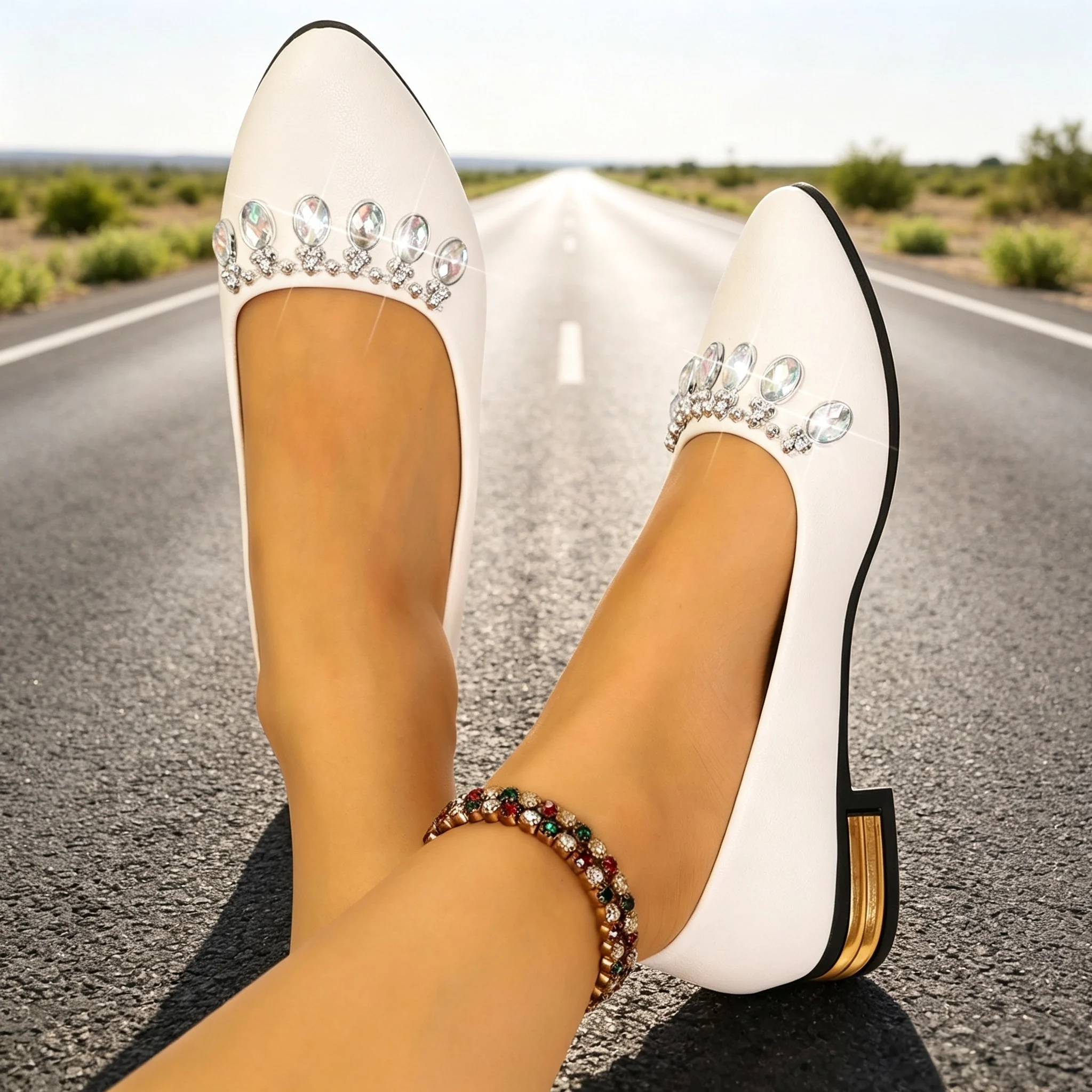 أحذية نسائية مسطحة ذات مقدمة م - مراجعة Women Shoes With Heels وسعره
