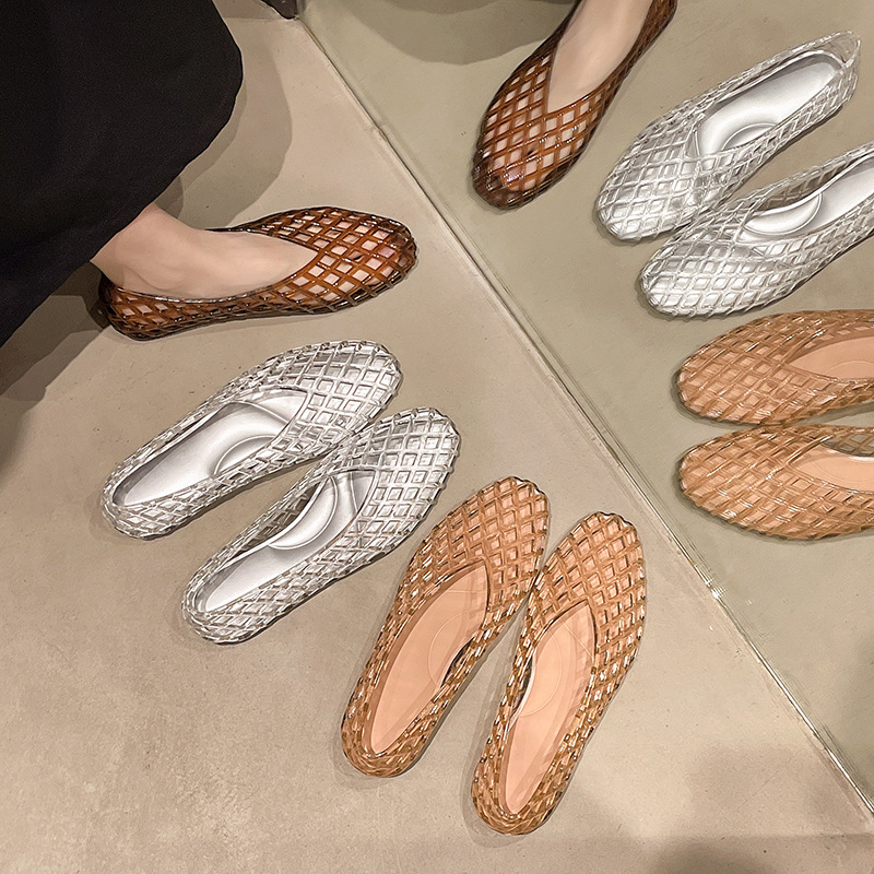 أحذية كريستال جديدة بتصميم V،  - مراجعة Jelly Sandal Women وسعره
